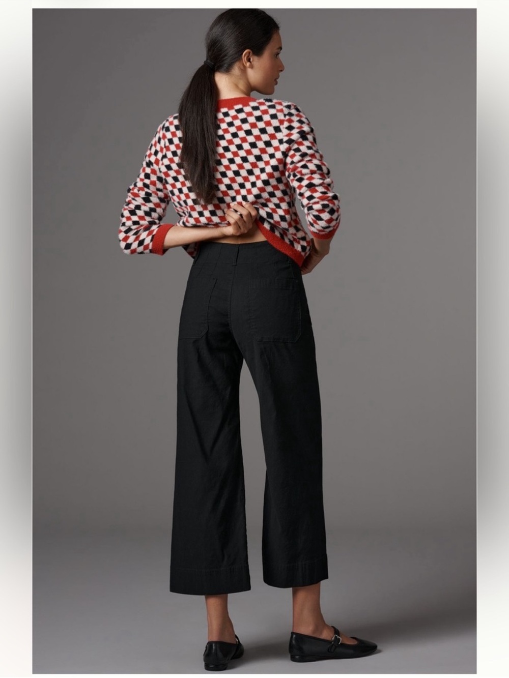 Maeve The Colette Black Wide-Leg Cropped Pants! - Picture 2 of 13